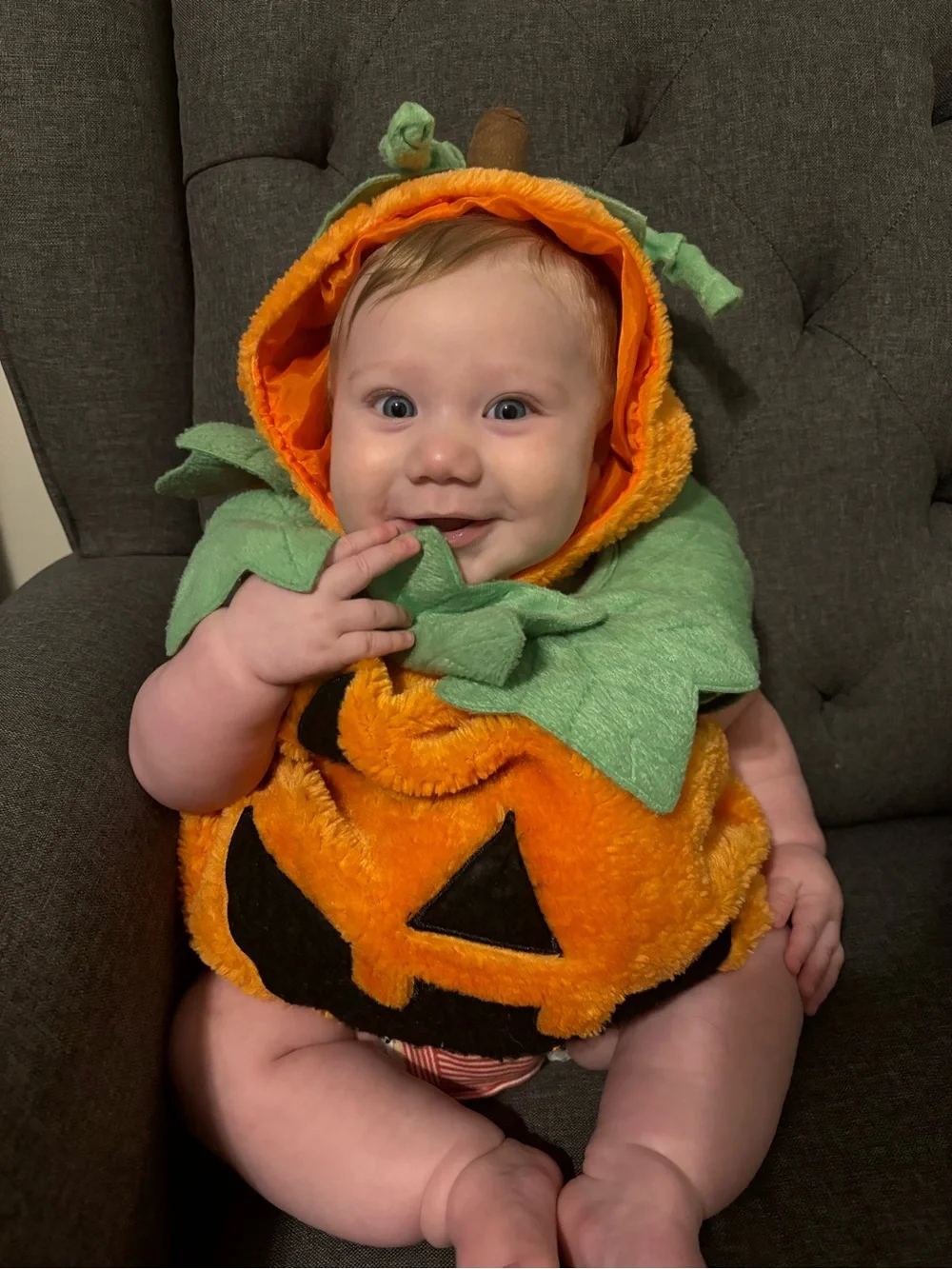 Pumpkin Jack-O'-Lantern Baby Costume - Orange
